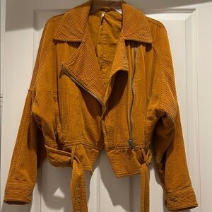 Free People Corduroy Women's Jacket in Mustard